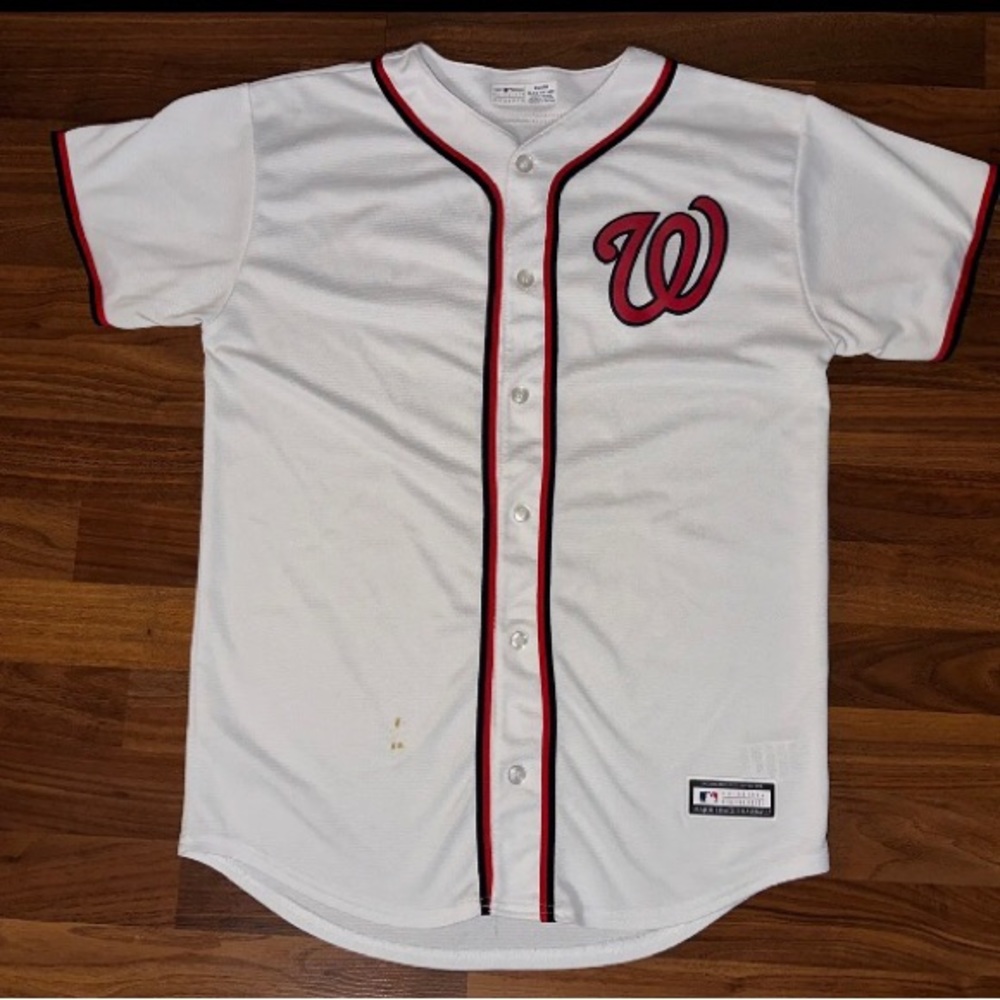 MAX SHERZER. WASHINGTON NATIONALS. WHITE. JERSEY. YOUTH. SIZE. XL